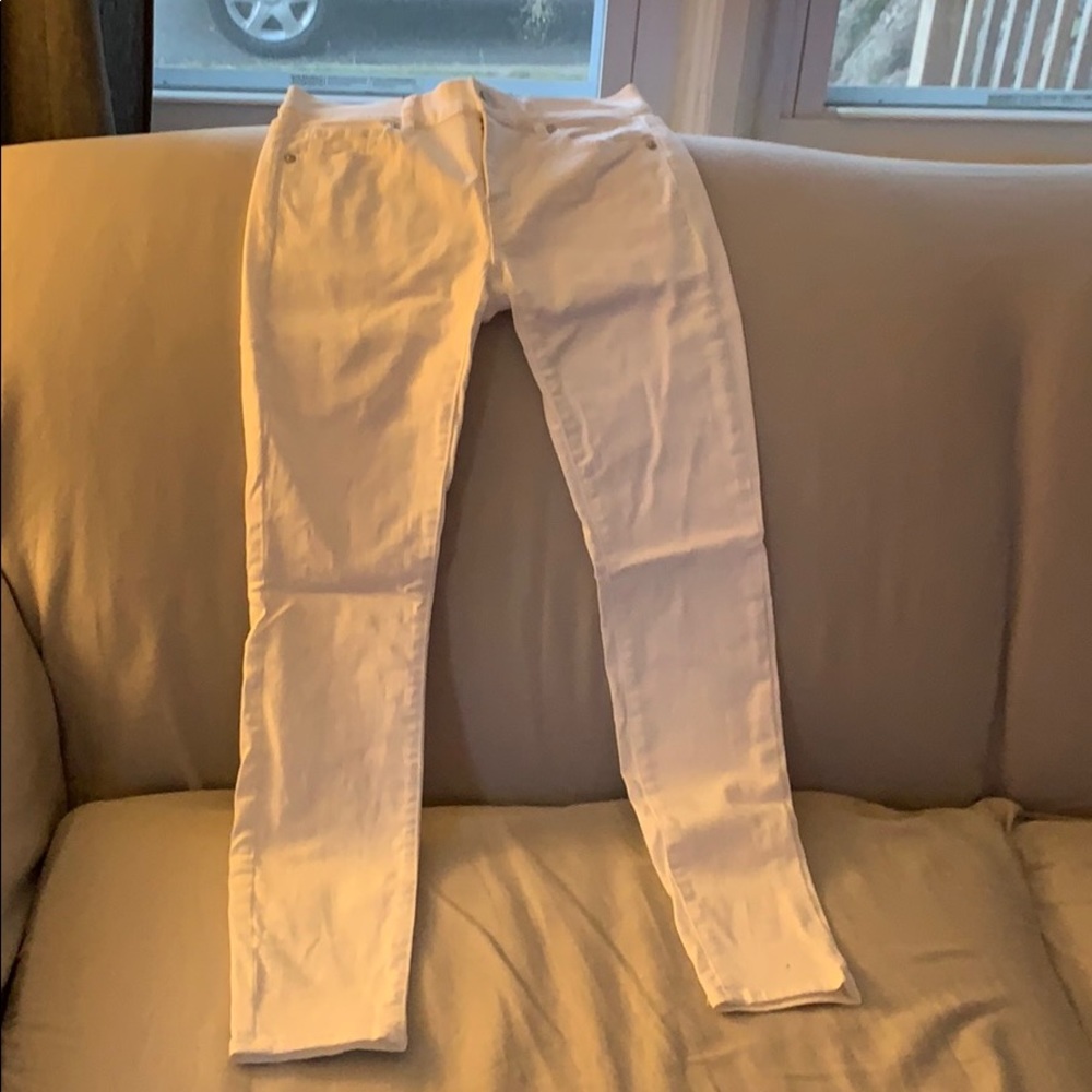 LOFT white skinny jeans